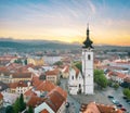 Aerial view of Pisek, Czechia Royalty Free Stock Photo