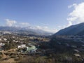 Aerial view of Pithoragarh city in uttarakhand Royalty Free Stock Photo