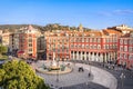 Aerial view of Place Massena in Nice, France Royalty Free Stock Photo