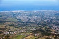 Aerial view of the Plaine des Cafres in Reunion island Royalty Free Stock Photo