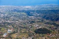 Aerial view of the Plaine des Cafres in Reunion Island