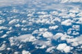 Aerial view from plane. Flight from Helsinki to Amsterdam Royalty Free Stock Photo