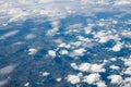Aerial view from plane. Flight from Helsinki to Amsterdam Royalty Free Stock Photo