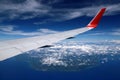 Aerial view from the plane over Punta Cana. Royalty Free Stock Photo