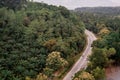 Aerial view on plantation of palm trees background, Top view aerial shot of the palm grove Royalty Free Stock Photo