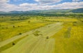 Fields at Lika region plateau, Croatian landscape