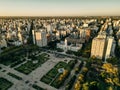 aerial view of Plaza Moreno Fountain in la plata town in Argentina Royalty Free Stock Photo