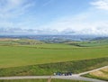 Aerial view of Plymouth Sound from the Rame Peninsula Royalty Free Stock Photo