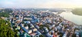 Aerial view of Podil, a historic district of Kiev, Ukraine Royalty Free Stock Photo