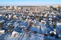 Podolsk cityscape abd real esate on winter sunny morning Royalty Free Stock Photo