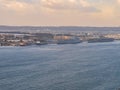 Aerial view of the Point Loma and San Diego bay Royalty Free Stock Photo