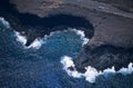 Aerial view of Pointe des chateaux Reunion island
