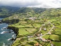 Aerial view of Ponta Delgada Royalty Free Stock Photo