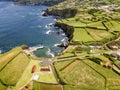 Farm and coast aerial