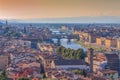 Aerial view of Ponte Vecchio over Arno river, Florence Royalty Free Stock Photo