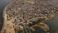 Aerial view slums of Manila, the poor district. Philippines, Manila