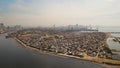 Aerial view slums of Manila, the poor district. Philippines, Manila