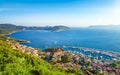 Aerial view of popular resort city Kas in Turkey