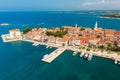 Aerial view of Porec town, Croatia Royalty Free Stock Photo