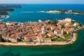 Aerial view of Porec town, Croatia Royalty Free Stock Photo