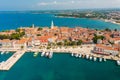 Aerial view of Porec town, Croatia Royalty Free Stock Photo