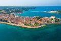 Aerial view of Porec town, Croatia Royalty Free Stock Photo