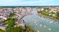 Aerial photo of Pornic city, Loire Atlantique Royalty Free Stock Photo