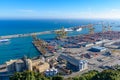 Aerial view of Port of Barcelona