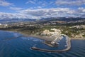 Aerial view of the port of cabopino in the municipality of Marbella, Andalusia Royalty Free Stock Photo