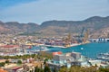 Aerial view of port of Cartagena in Spain