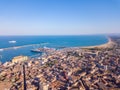 Aerial view on the port of Catania