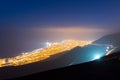 Aerial view of the port city of Iquique in the coast of the Atacama desert