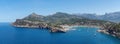 Panorama of Port de Soller, Mallorca, Ballearic Islands, Spain Royalty Free Stock Photo