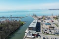Aerial view of Port Dover, Ontario, Canada waterfront Royalty Free Stock Photo