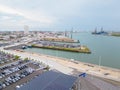 Aerial view of Port of Galveston Summer 2023