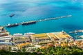 Aerial view of the port of gibraltar...IMAGE Royalty Free Stock Photo