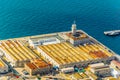 Aerial view of the port of gibraltar...IMAGE Royalty Free Stock Photo