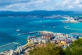 Aerial view of the port of gibraltar...IMAGE Royalty Free Stock Photo