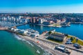 Aerial view of port of Helsingborg in Sweden Royalty Free Stock Photo