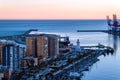 Aerial view of a port in Malaga Royalty Free Stock Photo