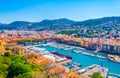 Aerial view of Port of Nice, France