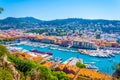 Aerial view of Port of Nice, France Royalty Free Stock Photo