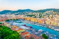 Aerial view of Port of Nice, France Royalty Free Stock Photo