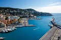 Aerial View on Port of Nice and Luxury Yachts