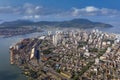 aerial view of the port of Santos in Sao Paulo, Brazil Royalty Free Stock Photo