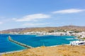 Aerial view of port in Tinos Island,Greece Royalty Free Stock Photo