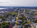 Portland city aerial view, Maine, USA Royalty Free Stock Photo