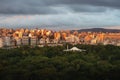 Aerial view of Porto Alegre and Farroupilha Park Redencao - Porto Alegre, Rio Grande do Sul, Brazil