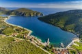 Aerial view of Porto Koufo on the Sithonia peninsula, in the Chalkidiki , Greece