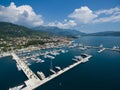 Aerial view of Porto Montenegro. Tivat city.